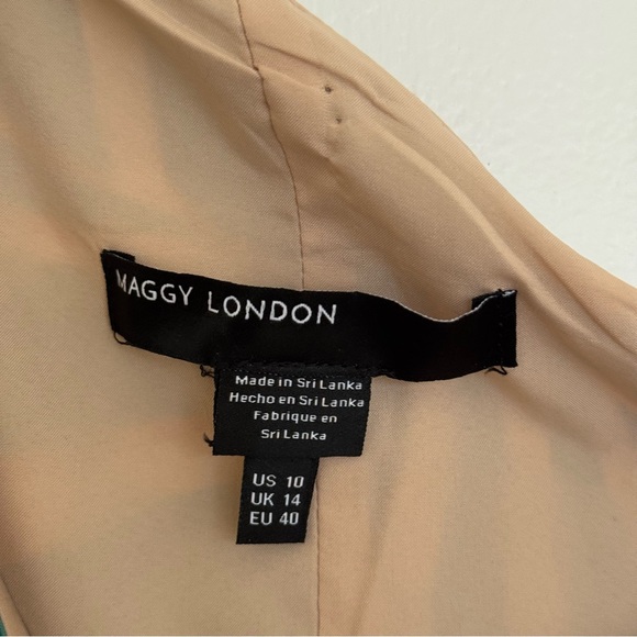 NWT MAGGY LONDON DEIDRE Asymm Floral One Shoulder Ruffle Hem Silky Dress Size 8 - Picture 10 of 14